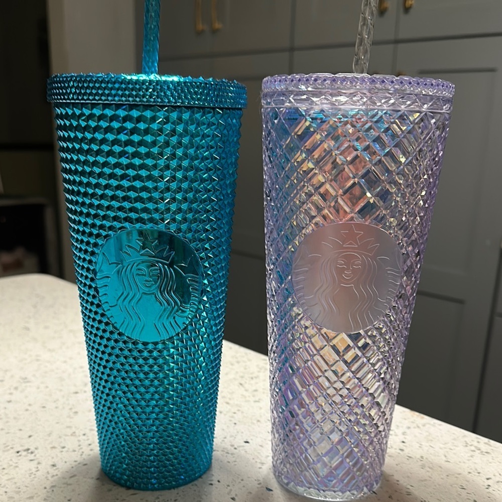 Starbucks Blue and Purple Tumbler Set